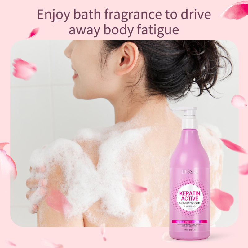 wholesale 730ml keratin whitening shower gel