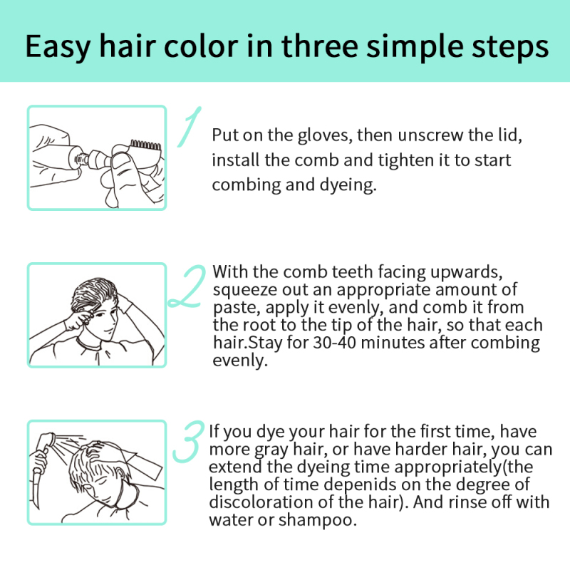 home use augeas 100ml semi-permanent black hair color cream
