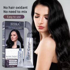 home use Jiessia 100ml semi-permanent black hair color cream