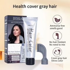 home use Jiessia 100ml semi-permanent black hair color cream