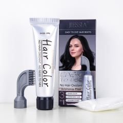 home use Jiessia 100ml semi-permanent black hair color cream