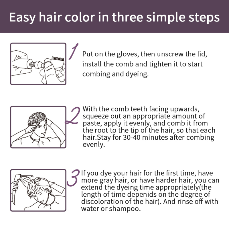 home use Jiessia 100ml semi-permanent black hair color cream