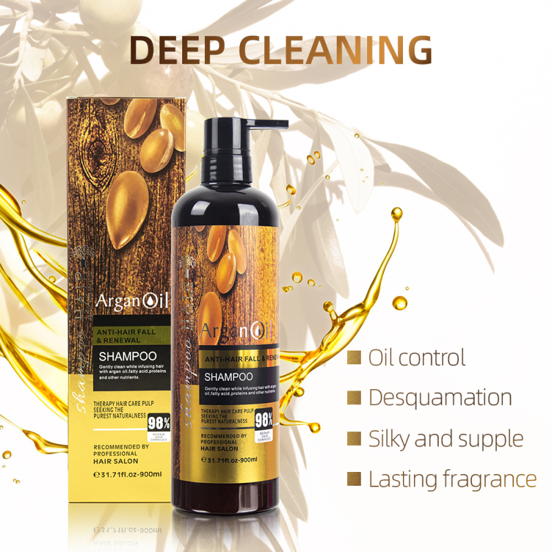 wholesale no logo 900ml argan oil shampoo