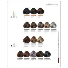 Jiessia 67 color hair color chart
