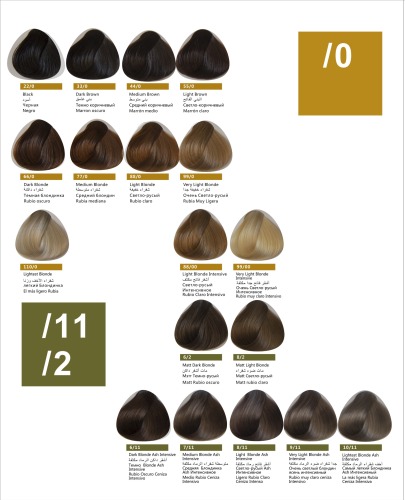 bossose 55 color hair color chart