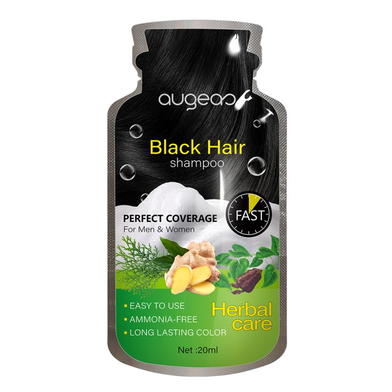 augeas 20ml sachet herbal hair dye shampoo