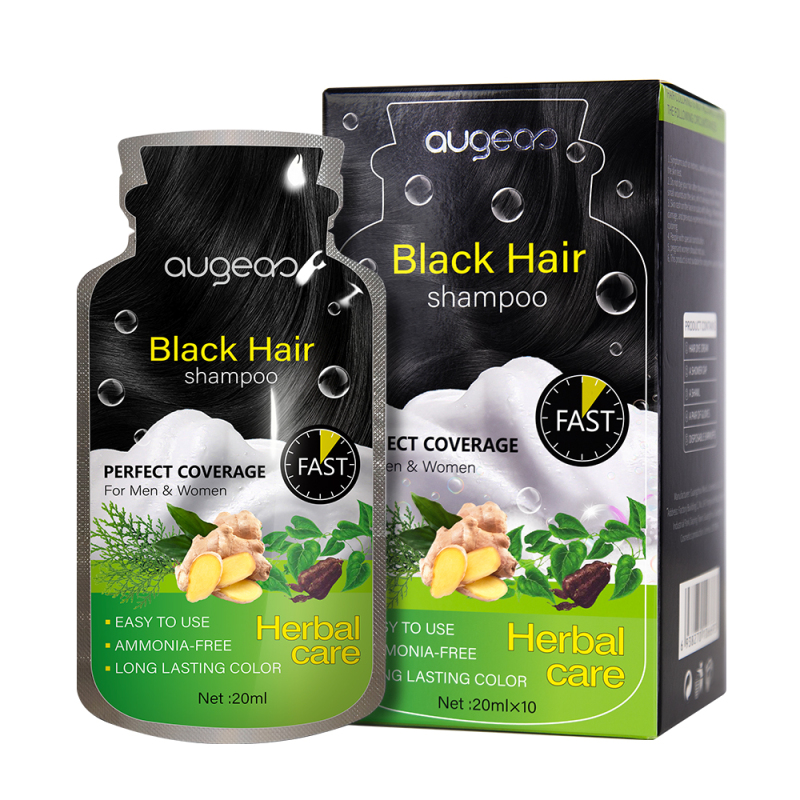 augeas 20ml sachet herbal hair dye shampoo