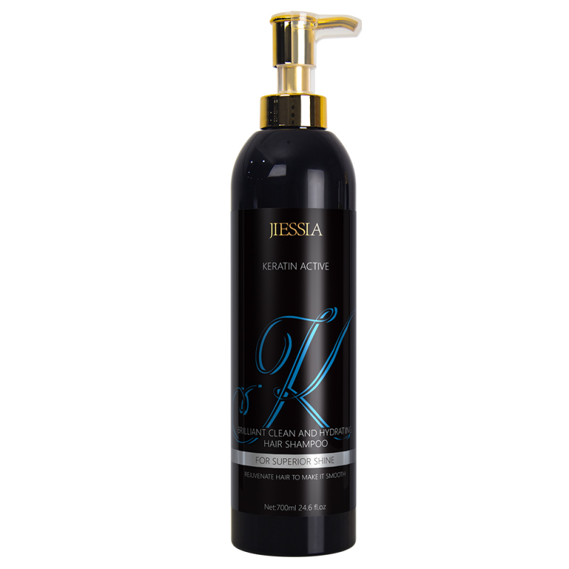 Jiessia 700ml private label keratin hair shampoo and conditioner set