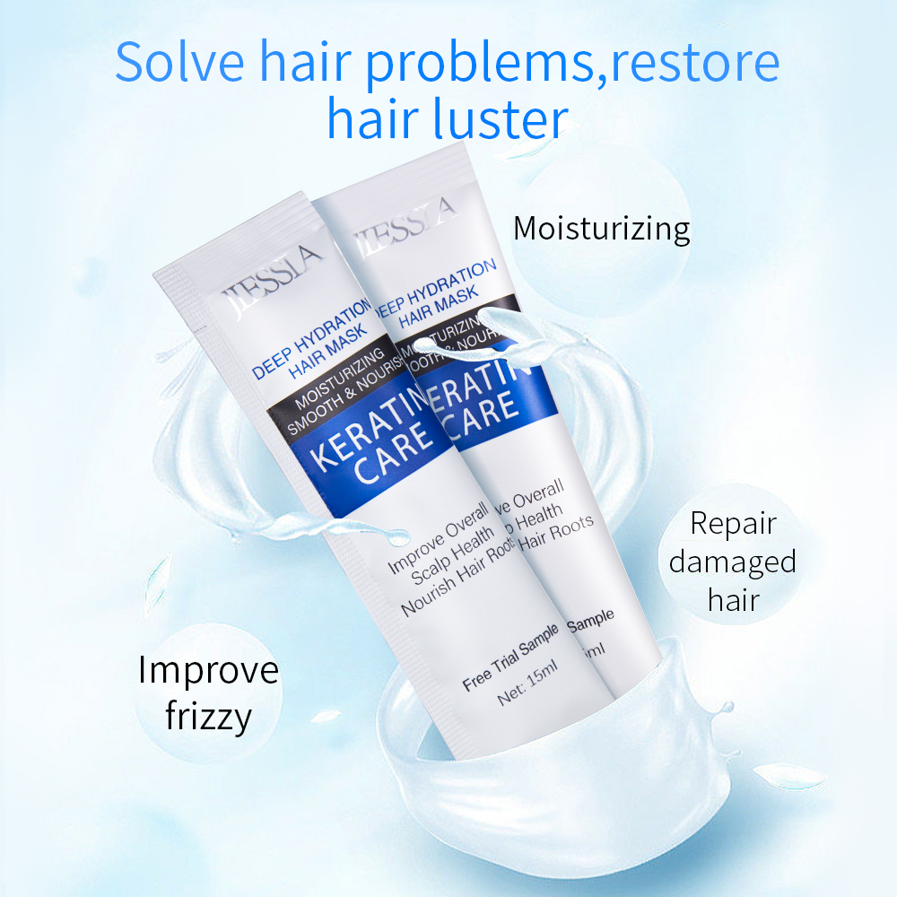 15ml private label wholesale jiessia keratin hair mask sachet