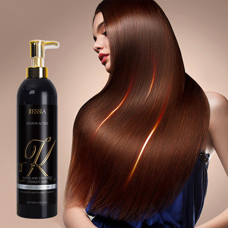 Jiessia 700ml private label keratin hair shampoo and conditioner set