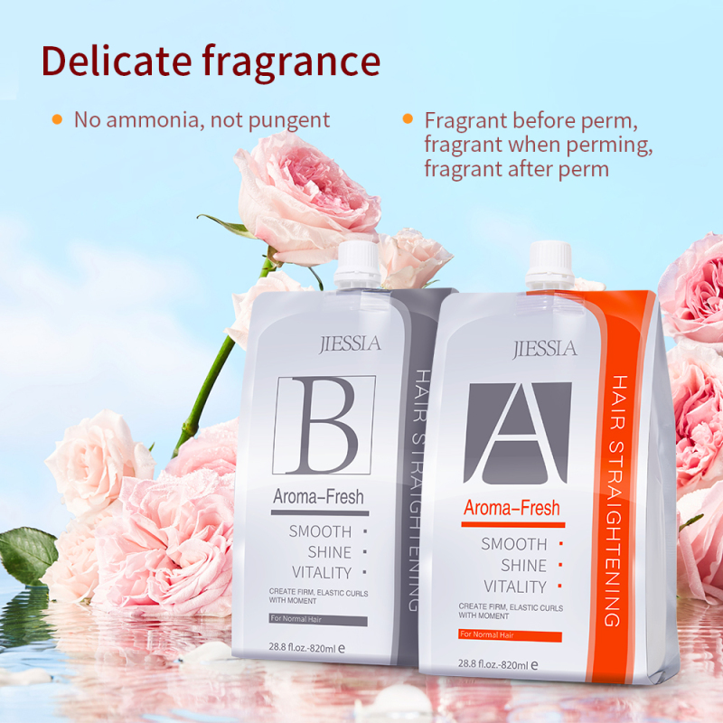 800mlx2 Jiessia hair salon professional keratin permanent hair straightening cream