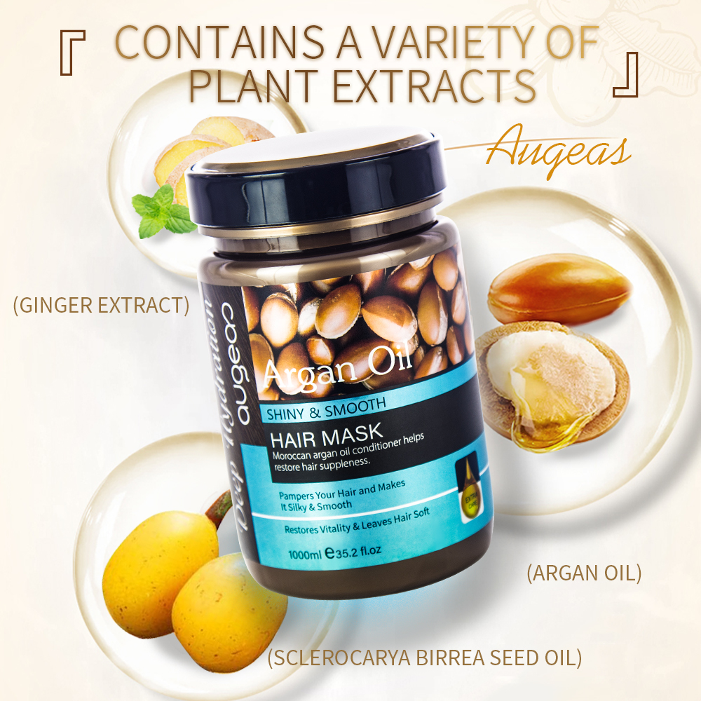 1000ml private label wholesale augeas OEM argan oil hair mask