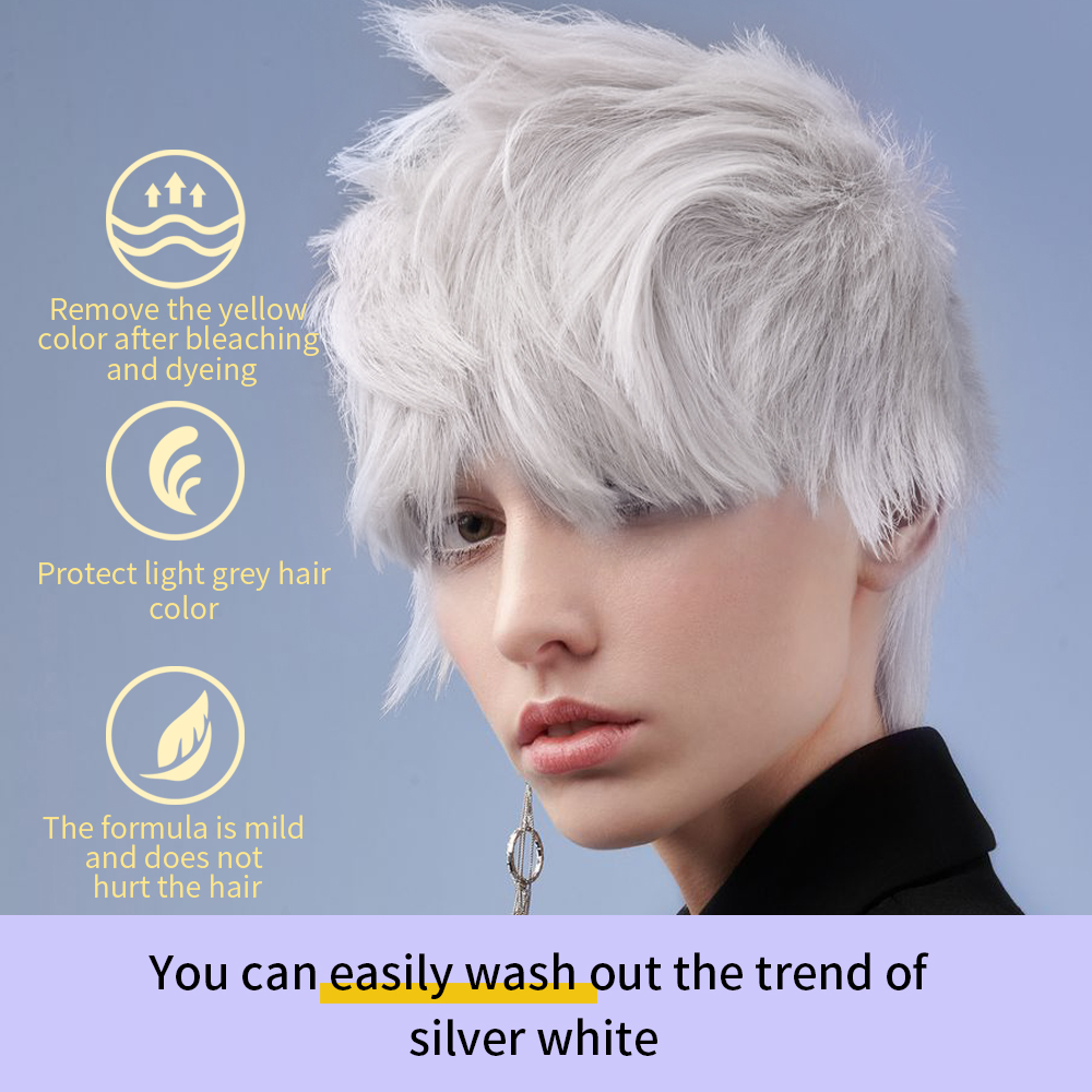 220ml no yellow anti-brassy silver purple shampoo