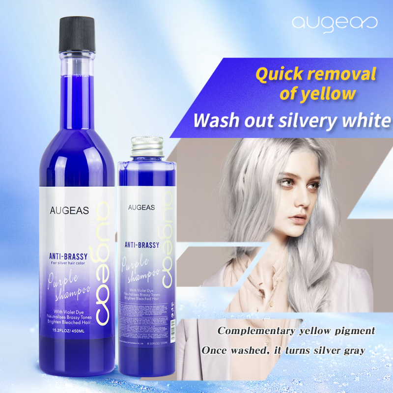 220ml no yellow anti-brassy silver purple shampoo
