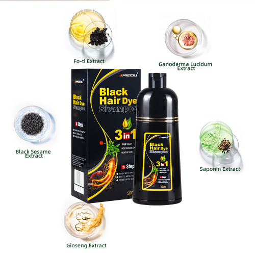 Meidu herbal organice natural black hair shampoo