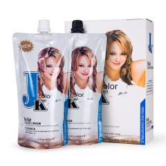 450ml*2 JK color hair dye cream hair oxidant salon use wholesale natural magic professional black hair color