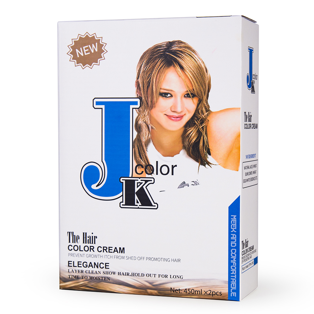 450ml*2 JK color hair dye cream hair oxidant salon use wholesale natural magic professional black hair color