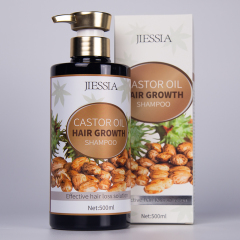 New products Jiessia castor oil hair growth shampoo 500ml castor oil anti hair loss shampoo