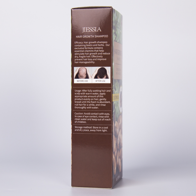 New products Jiessia castor oil hair growth shampoo 350ml castor oil anti hair loss shampoo