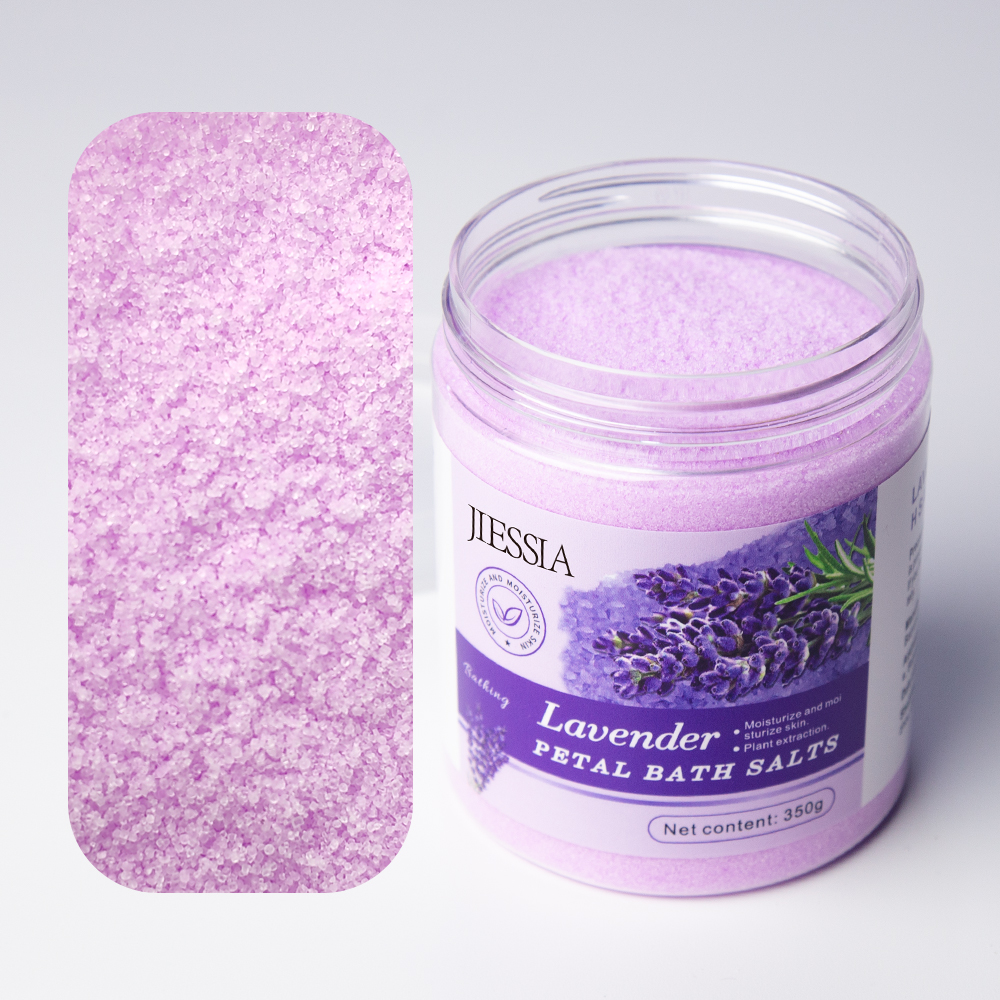 OEM Private Label 350g augeas sea salt with rose Exfoliating Natural Extract Vegan Bath Cleansing Whitening Bath sea Salt