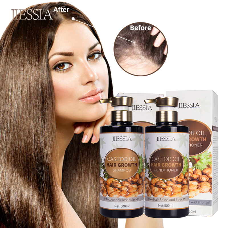 500ml Wholesale castor oil smooth repair anti hair loss hair growth conditioner