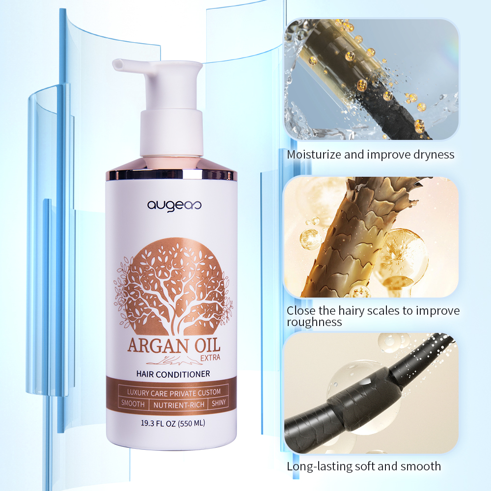 Private label 550ml hair care smooth repair argan oil hair conditioner
