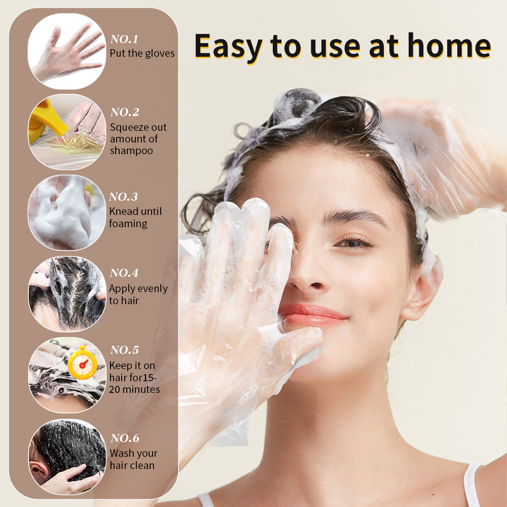 Jiessia herbal 100% Cover Grey hair permanent bubble herbal black hair dye shampoo