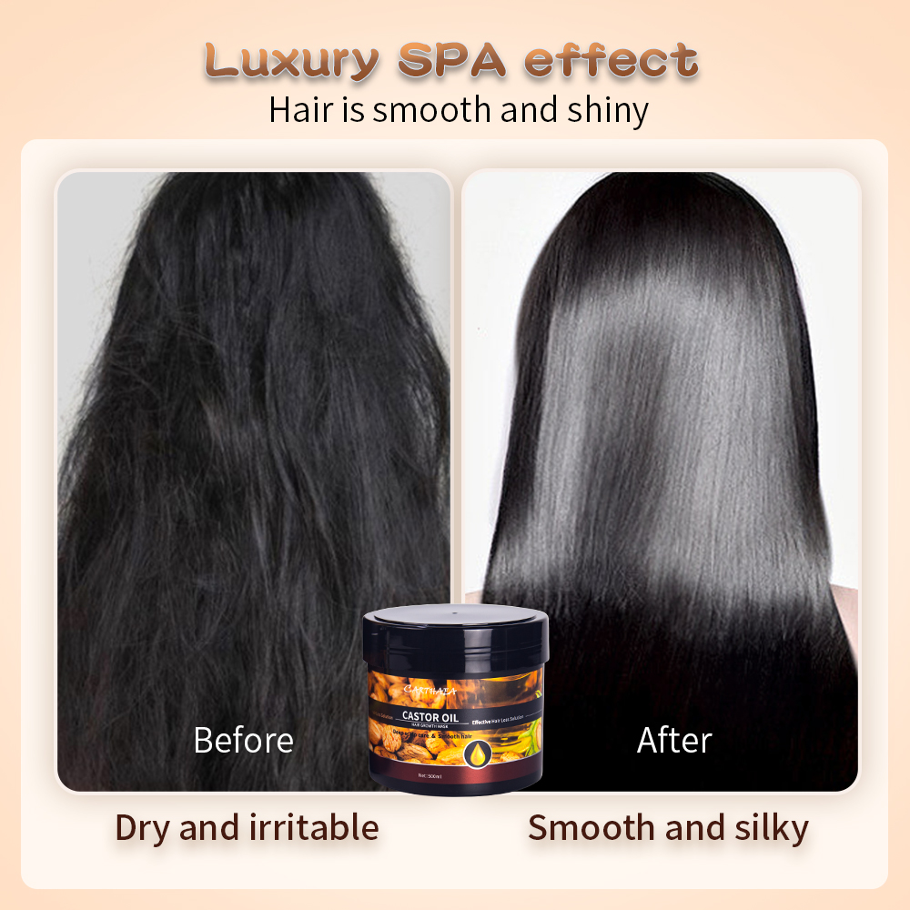 500ml castor oil smooth repair moisturizing anti hair loss hair growth mask