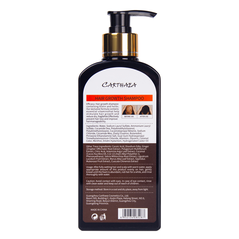 350ml New products hair care castor oil hair growth shampoo anti hair loss shampoo
