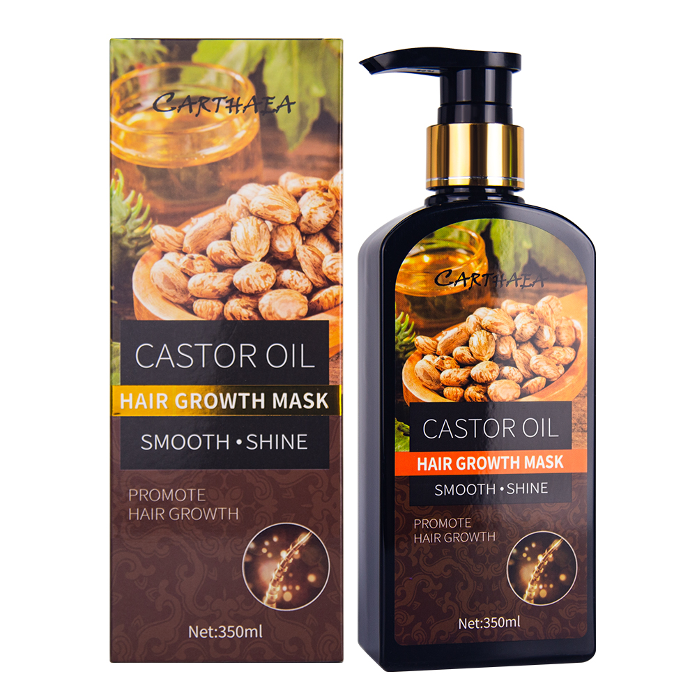 350ml wholesale hair care treatment castor oil repair damaged hair growth mask anti hair loss hair mask