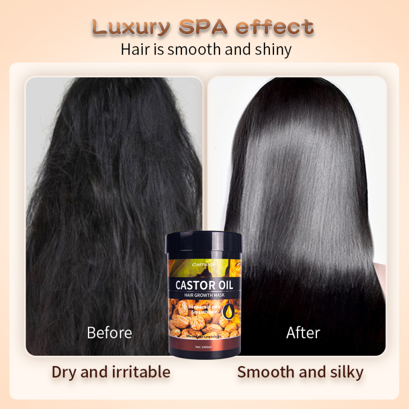 1000ml private label castor oil repair damaged hair growth mask anti hair loss hair mask