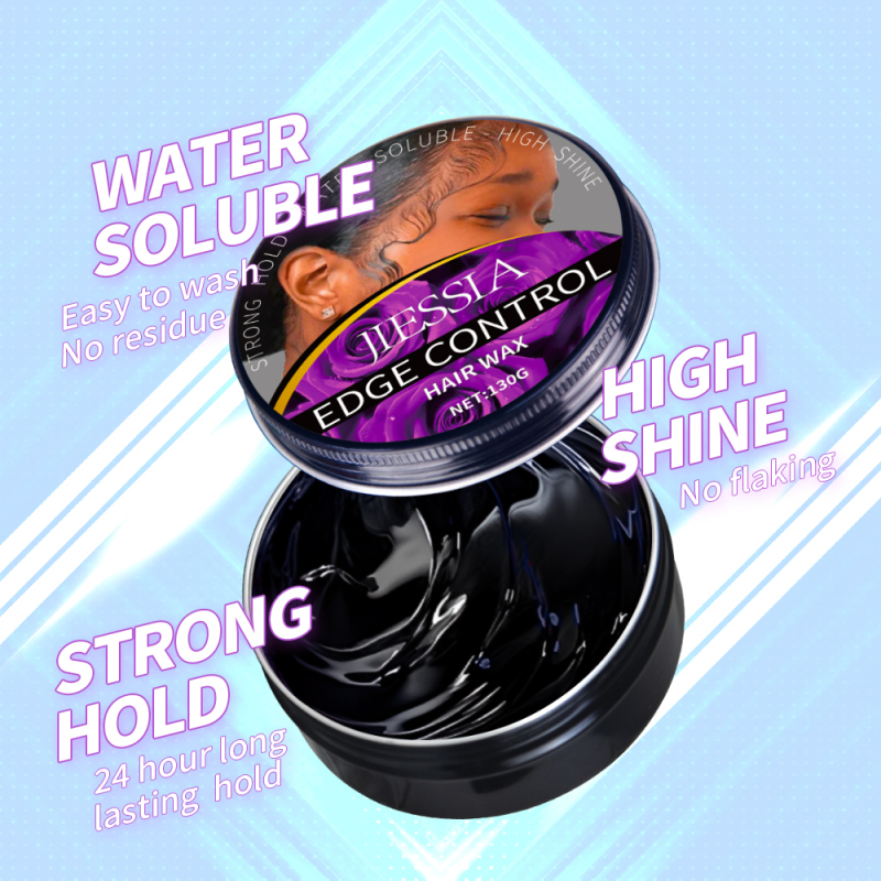Jiessia private label braid molding strong hold styling edge control hair wax for women