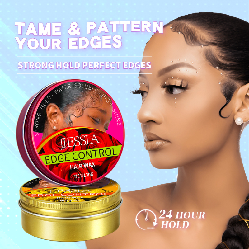 Jiessia private label braid molding strong hold styling edge control hair wax for women