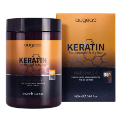 Augeas private label hair care treatment anti frizz smooth repair damaged keratin hair mask