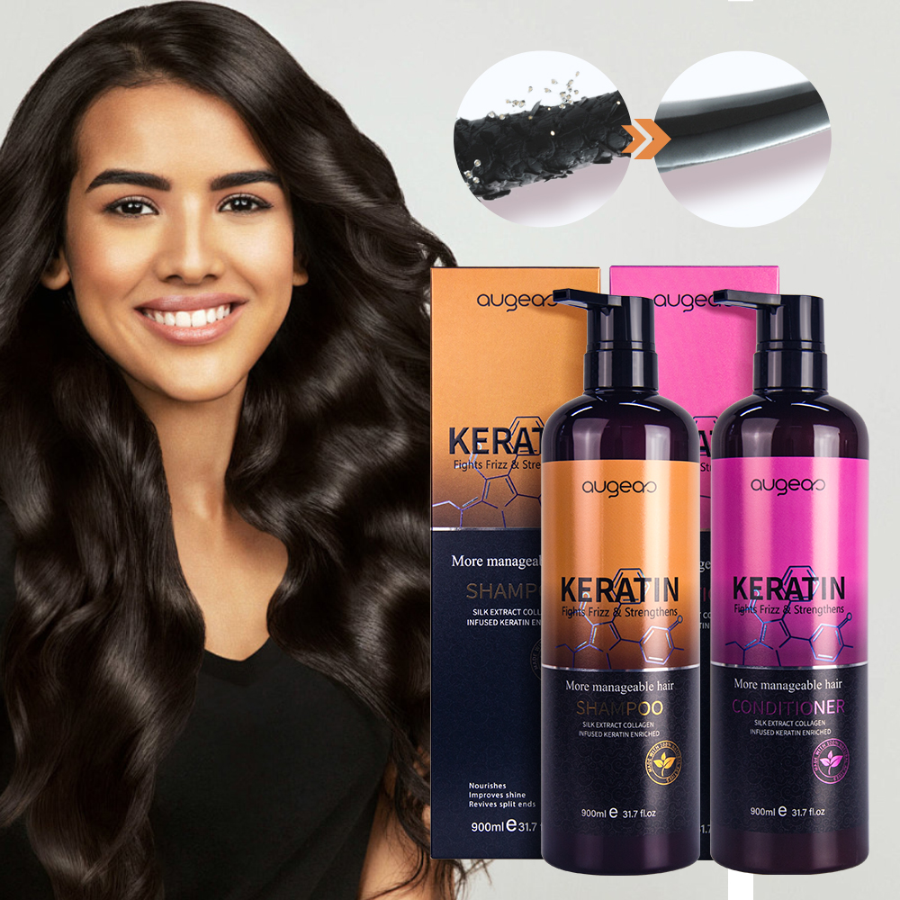 New private label wholesale repair damaged hair care treatment keratin shampoo and conditioner