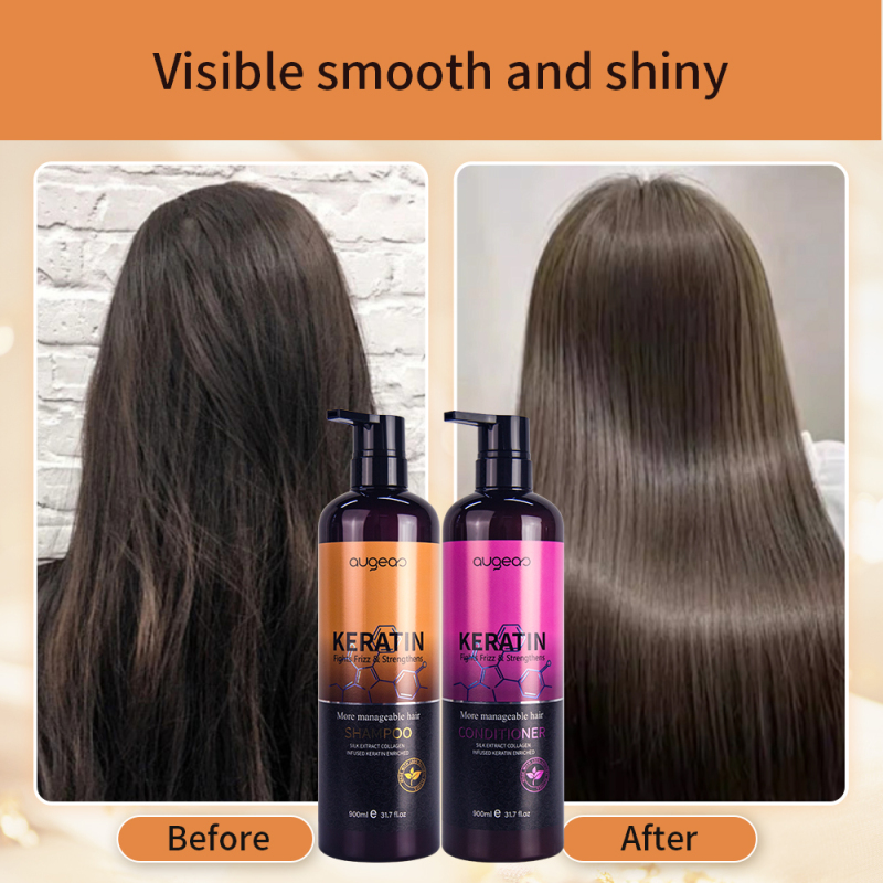 New private label wholesale repair damaged hair care treatment keratin shampoo and conditioner