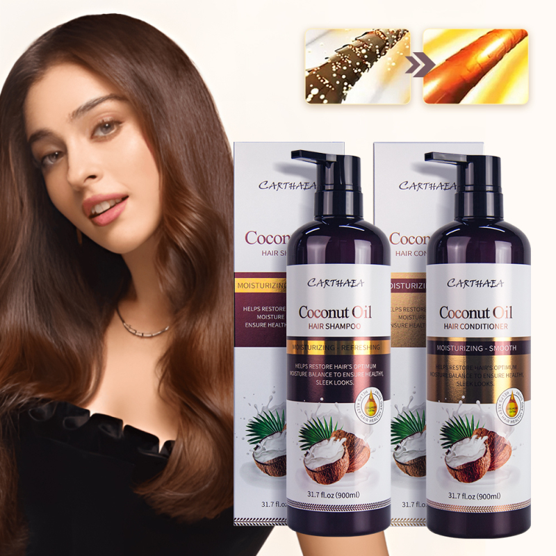 Private label nourish repair damaged coconut oil anti frizz care treatment hair conditioner
