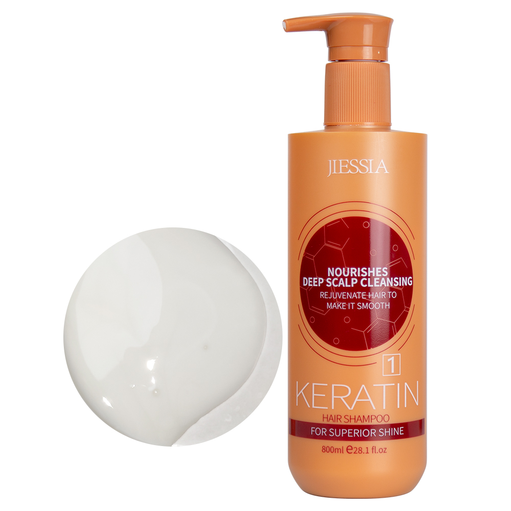 Jiessia hair care treatment repair damaged smooth moisturizing anti dandruff control oil keratin hair shampoo and conditioner