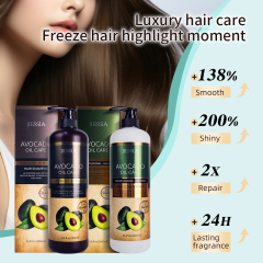Private label wholesale anti frizz repair damaged hair care treatment avocado shampoo and conditioner