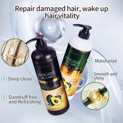 Private label wholesale anti frizz repair damaged hair care treatment avocado shampoo and conditioner