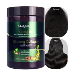 Augeas private label hair care treatment herbal collagen anti frizz smooth repair damaged hair mask
