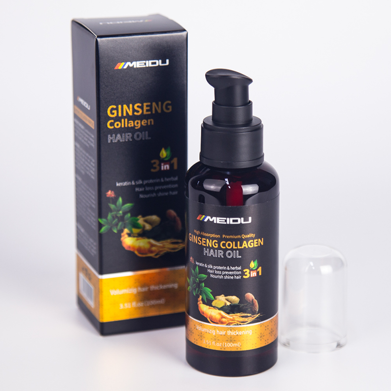 Meidu Hair care Treatment herbal keratin ginger collagen essential Serum Nourishing long Hair Oil