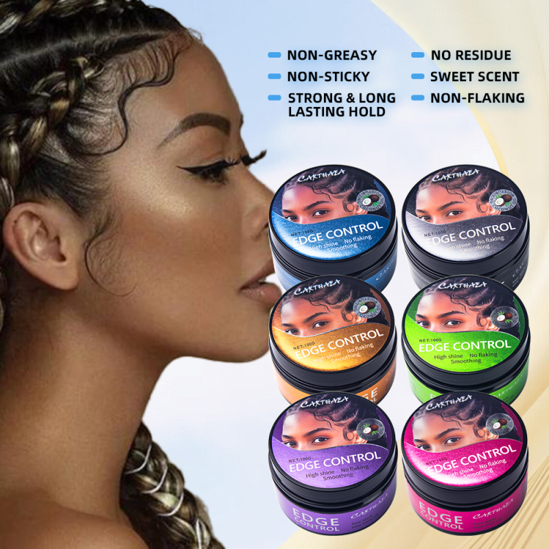 private label braid molding strong hold styling edge control hair wax for women men