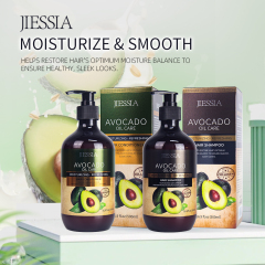 Private label anti frizz repair damaged hair care treatment avocado oil shampoo and conditioner set