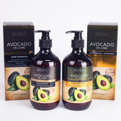 Private label anti frizz repair damaged hair care treatment avocado oil shampoo and conditioner set