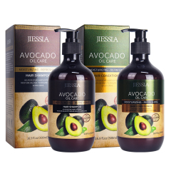 Private label anti frizz repair damaged hair care treatment avocado oil shampoo and conditioner set