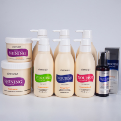 Private label anti frizz repair damaged hair care treatment set coconut oil shampoo and conditioner