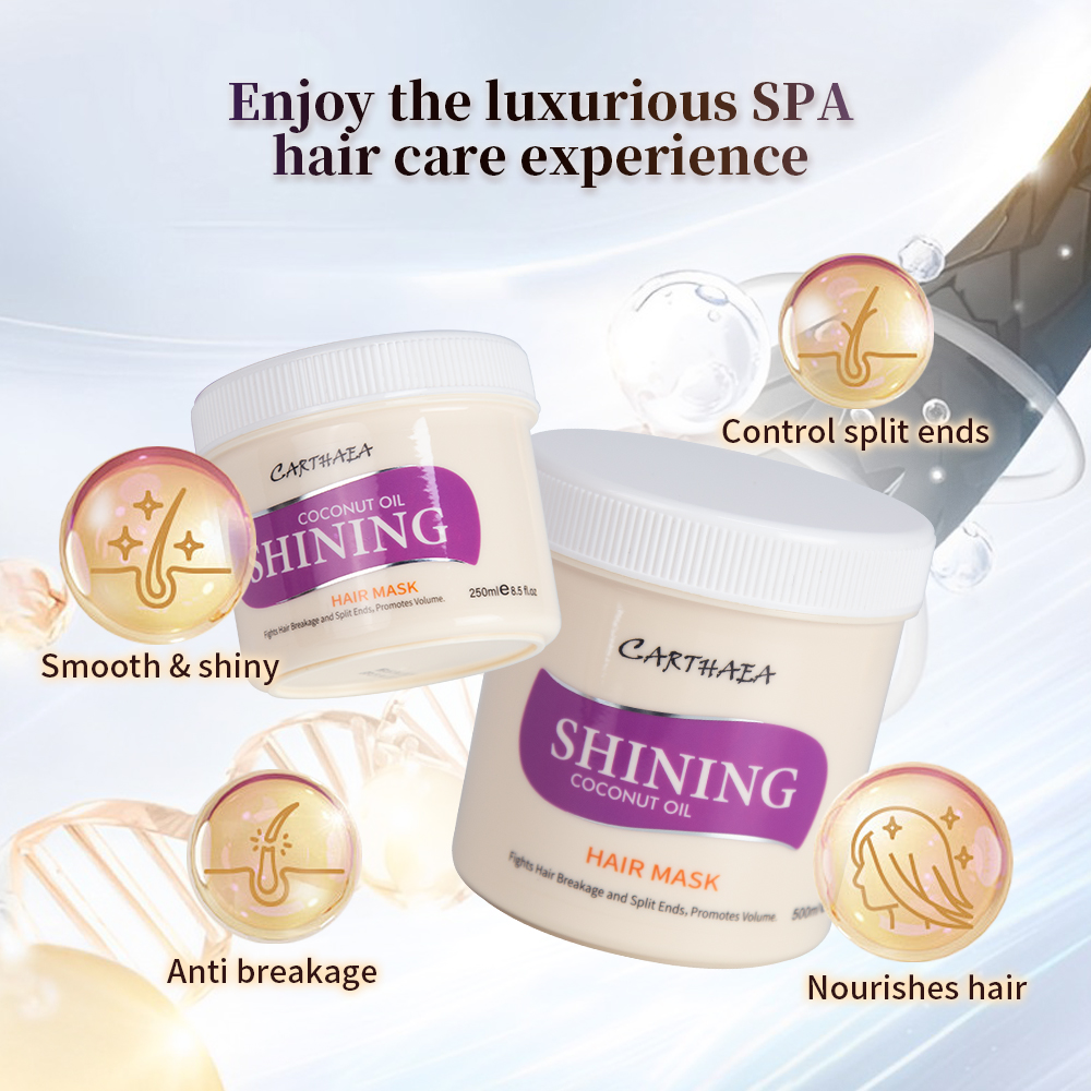 Wholesale hair care treatment anti frizz coconut repair damaged smooth hair mask