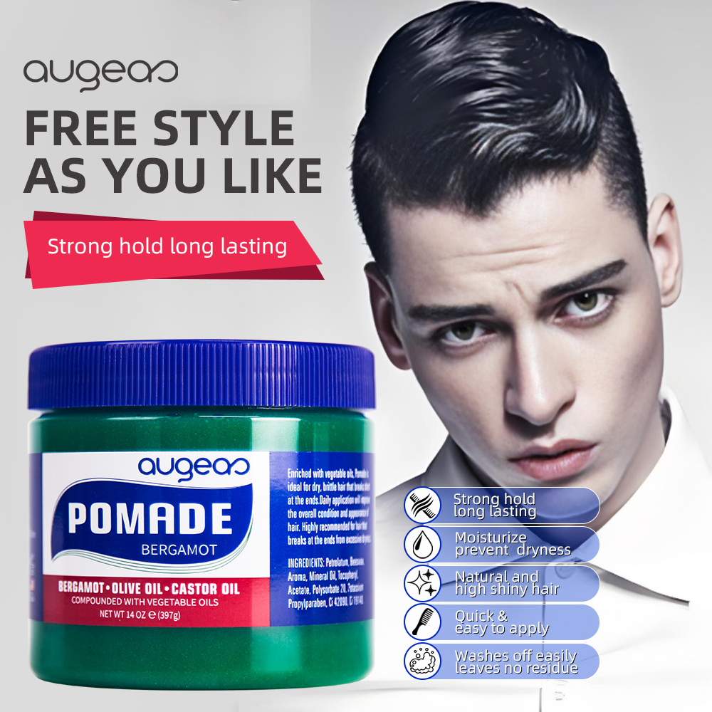 Private label Augeas 397g styling extra strong hold Hair Pomade For man