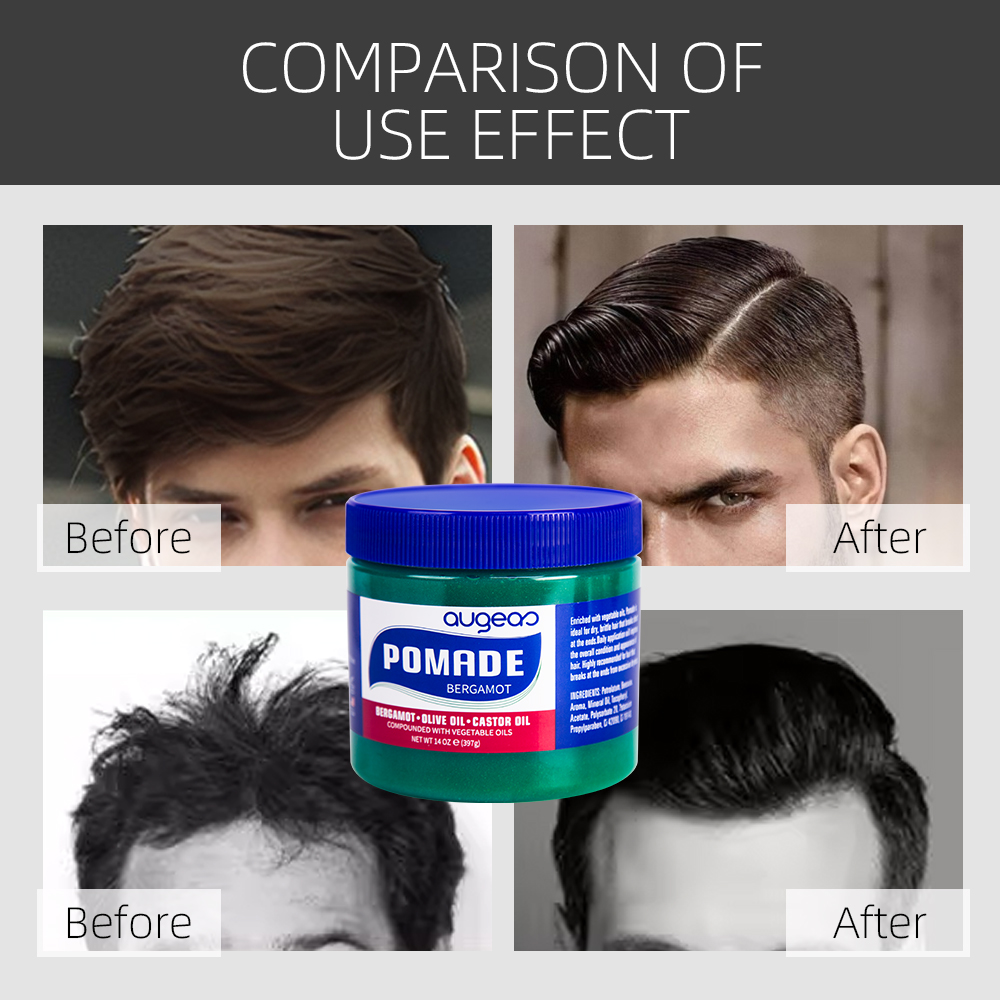 Private label Augeas 397g styling extra strong hold Hair Pomade For man